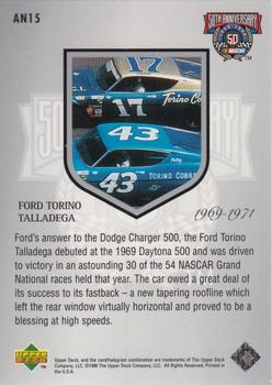 1998 Upper Deck Road to the Cup - 50th Anniversary #AN15 Ford Torino Talladega Back