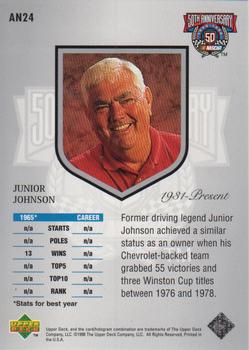 1998 Upper Deck Road to the Cup - 50th Anniversary #AN24 Junior Johnson Back