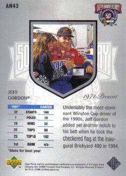 1998 Upper Deck Road to the Cup - 50th Anniversary #AN43 Jeff Gordon Back