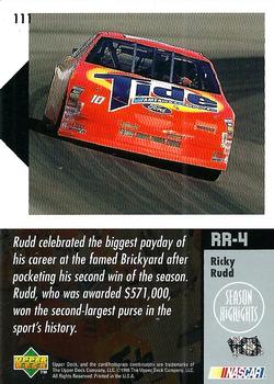 1998 Upper Deck Victory Circle #111 Ricky Rudd Back