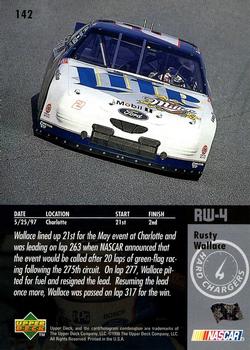 1998 Upper Deck Victory Circle #142 Rusty Wallace Back