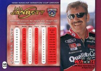 1998 Wheels #16 Dale Jarrett Back