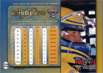 1998 Wheels #22 Ted Musgrave Back