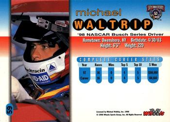 1998 Wheels #59 Michael Waltrip Back