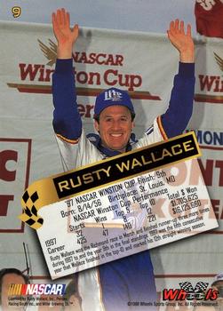 1998 Wheels High Gear #9 Rusty Wallace Back