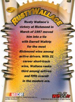 1998 Wheels High Gear - Gear Jammers #GJ 1 Rusty Wallace Back