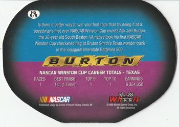 1998 Wheels High Gear - High Groove #HG 9 Jeff Burton's Car Back