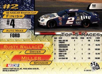 1999 Press Pass #31 Rusty Wallace's Car Back