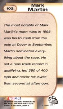 1999 Press Pass #102 Mark Martin Back