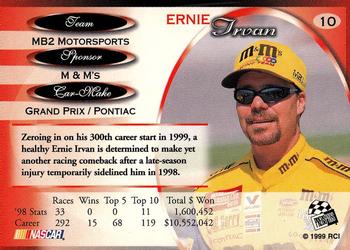 1999 Press Pass Premium #10 Ernie Irvan Back