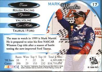 1999 Press Pass Premium #17 Mark Martin Back