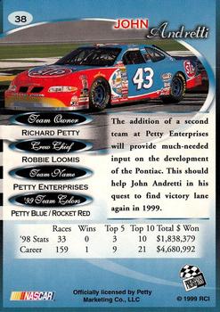 1999 Press Pass Premium #38 John Andretti's Car Back