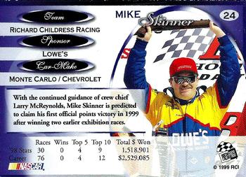 1999 Press Pass Premium #24 Mike Skinner Back