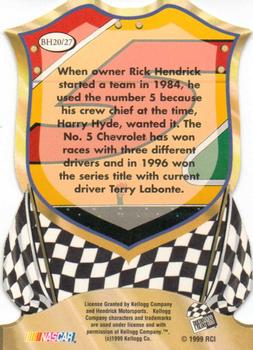 1999 Press Pass Premium - Badge of Honor Die Cut #BH20 Terry Labonte's Car Back