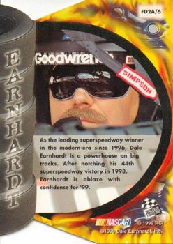 1999 Press Pass Premium - Extreme Fire #FD2A Dale Earnhardt Back