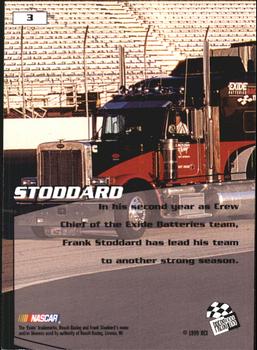 1999 Press Pass Stealth #3 Frank Stoddard Back