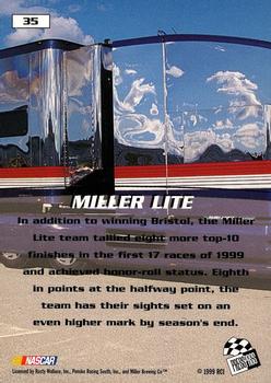 1999 Press Pass Stealth #35 Miller Lite Back