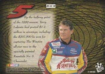 1999 Press Pass Stealth - Big Numbers #BN 12 Terry Labonte Back