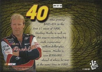 1999 Press Pass Stealth - Big Numbers #BN 13 Sterling Marlin Back
