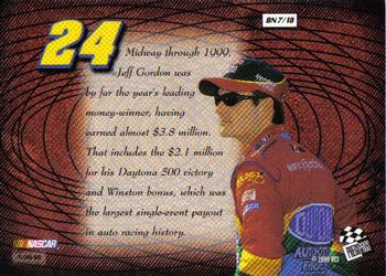 1999 Press Pass Stealth - Big Numbers #BN 7 Jeff Gordon Back