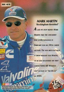 1999 Press Pass Stealth - Headlines #SH 4 Mark Martin Back