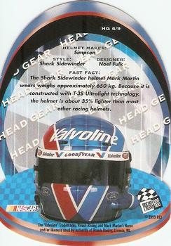 1999 Press Pass VIP - Head Gear #HG 6 Mark Martin Back