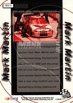 1999 Press Pass VIP - Out of the Box #OB 6 Mark Martin Back