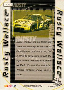 1999 Press Pass VIP - Out of the Box #OB 10 Rusty Wallace Back