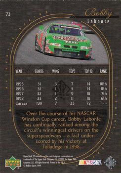 1999 SP Authentic #73 Bobby Labonte Back