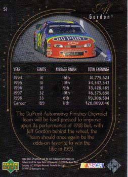 1999 SP Authentic #51 Jeff Gordon's Car Back