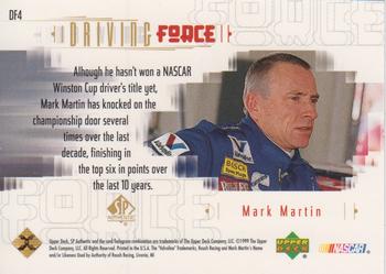 1999 SP Authentic - Driving Force #DF4 Mark Martin Back