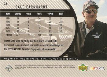 1999 Upper Deck Road to the Cup #26 Dale Earnhardt Back