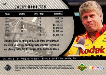 1999 Upper Deck Road to the Cup #55 Bobby Hamilton Back