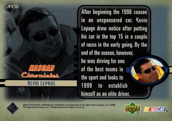 1999 Upper Deck Road to the Cup - NASCAR Chronicles #NC6 Kevin Lepage Back