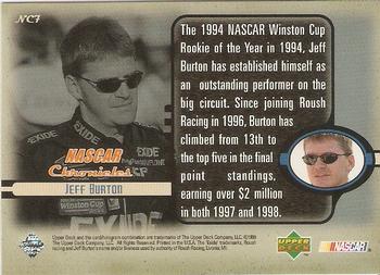 1999 Upper Deck Road to the Cup - NASCAR Chronicles #NC7 Jeff Burton Back