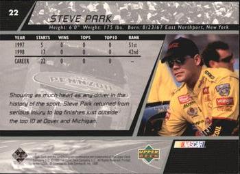 1999 Upper Deck Victory Circle #22 Steve Park Back