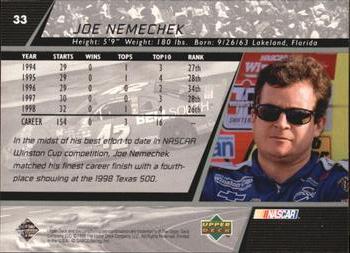 1999 Upper Deck Victory Circle #33 Joe Nemechek Back