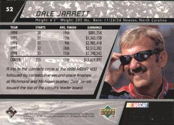 1999 Upper Deck Victory Circle #52 Dale Jarrett Back
