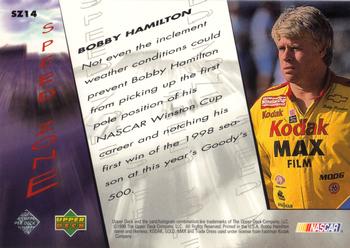1999 Upper Deck Victory Circle - Speed Zone #SZ14 Bobby Hamilton Back