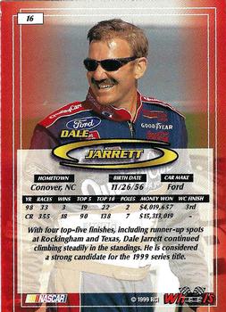 1999 Wheels #16 Dale Jarrett Back