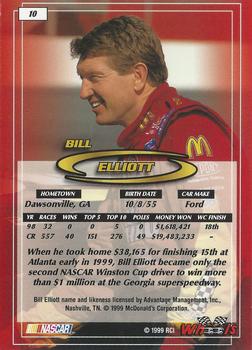 1999 Wheels #10 Bill Elliott Back