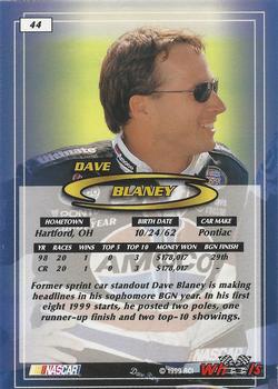 1999 Wheels #44 Dave Blaney Back