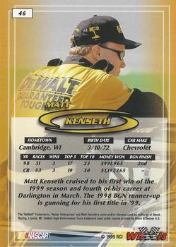 1999 Wheels #46 Matt Kenseth Back