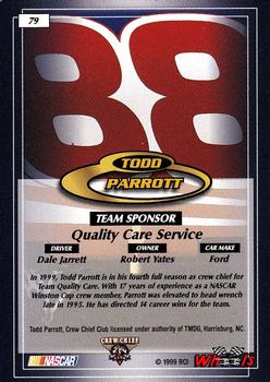 1999 Wheels #79 Todd Parrott Back