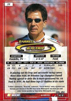 1999 Wheels #35 Darrell Waltrip Back