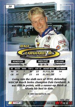 1999 Wheels #39 Dale Earnhardt Jr. Back