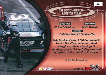 1999 Wheels #56 Dale Earnhardt's Car Back