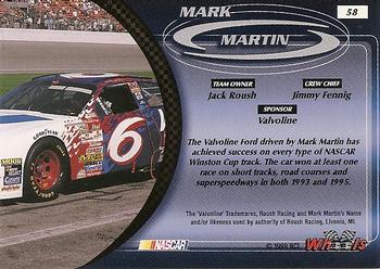 1999 Wheels #58 Mark Martin's Car Back