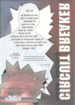 1999 Wheels - Circuit Breaker #CB 4 Mark Martin Back