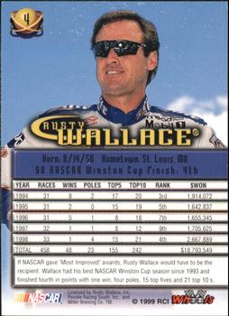 1999 Wheels High Gear #4 Rusty Wallace Back